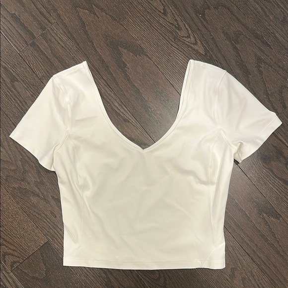 Lululemon Align white crop tshirt - Picture 1 of 8